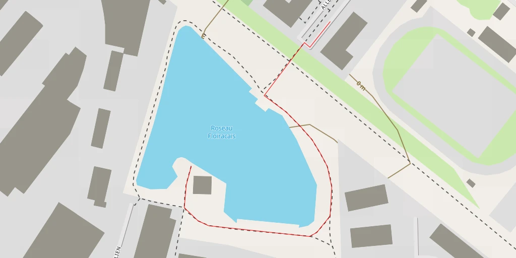 Map of the trail for Roseau Floiracais