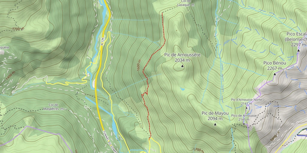 Map of the trail for Vue sur le Plateau de la Gentiane