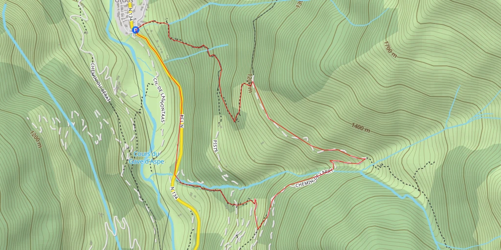 Carte de l'itinéraire :  Chemin de Larry - Chemin de Larry