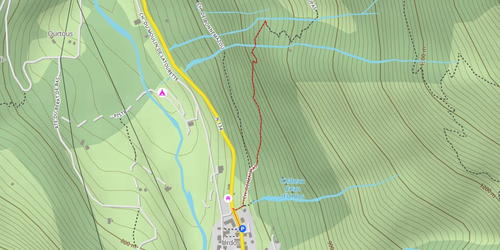 Map of the trail for Chemin de Maupas - Chemin de Maupas