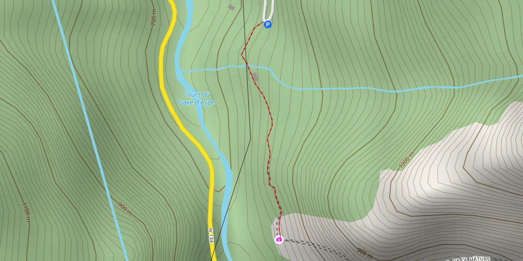 Map of the trail for Point de vue sur le Fort du Portalet