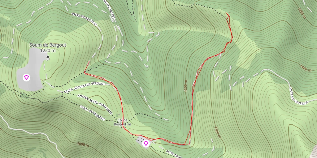 Map of the trail for Cap de la Coste