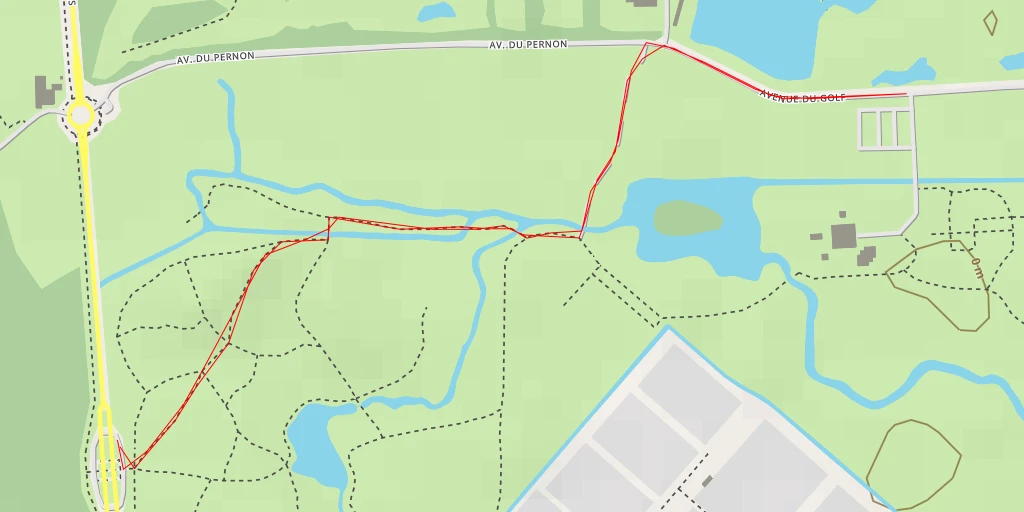 Map of the trail for Golf municipal de Bordeaux - Allée du Bois - Bordeaux