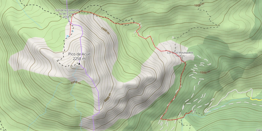 Carte de l'itinéraire :  Senda de Pico de Acué - Senda de Pico de Acué