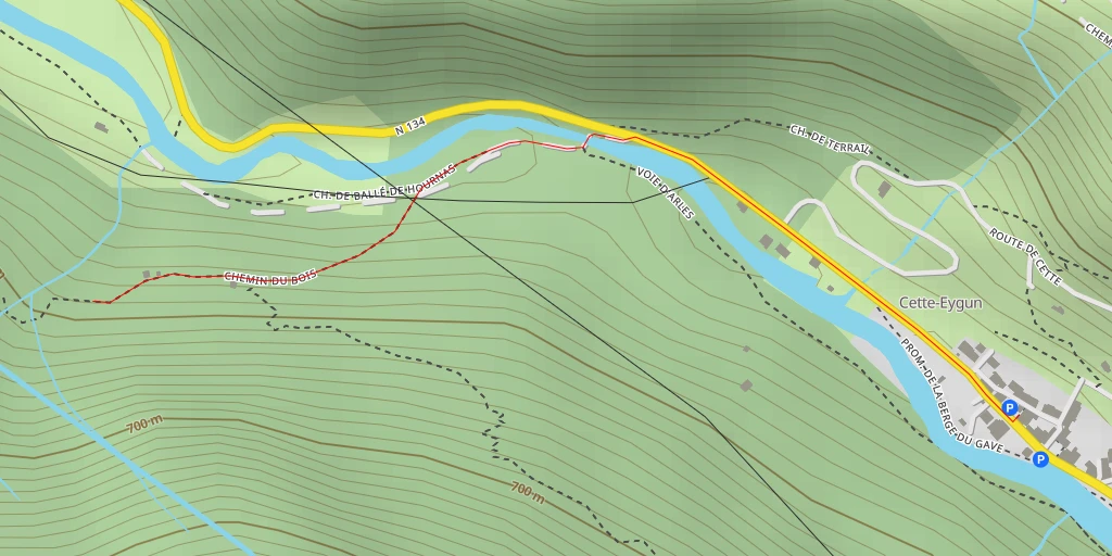 Carte de l'itinéraire :  Chemin du Bois - Chemin du Bois