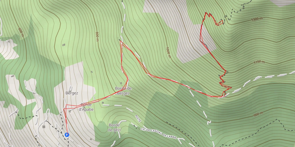 Map of the trail for Mailh Agor