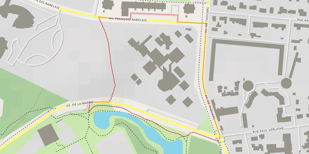 Map of the trail for Avenue de la Marne