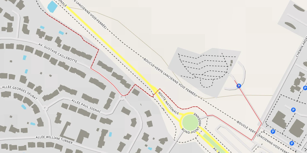 Carte de l'itinéraire :  Route Nationale - Route Nationale