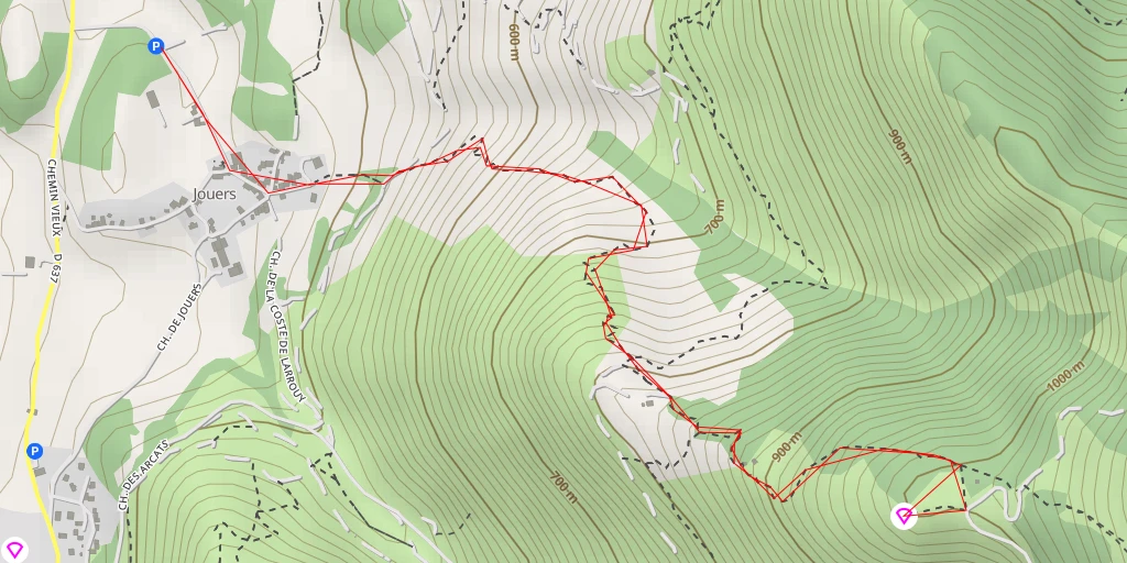 Map of the trail for Décollage intermédiaire