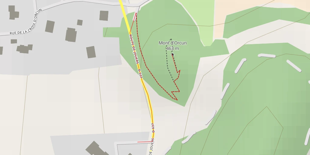 Map of the trail for Mont d'Orcun