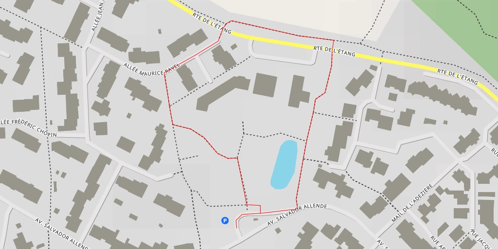 Map of the trail for École Notre-Dame de l'Adezière - Route de l'Étang