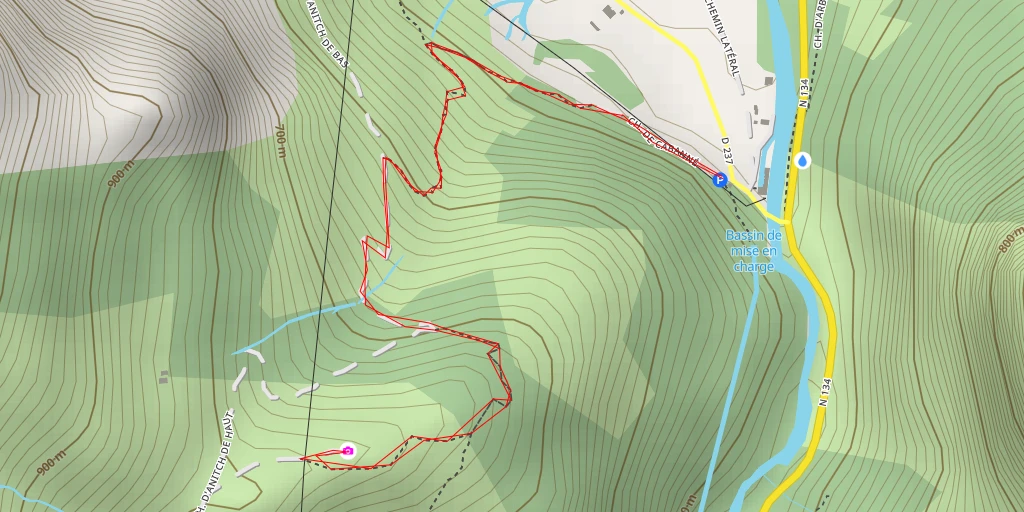 Map of the trail for Vue sur le Vallon