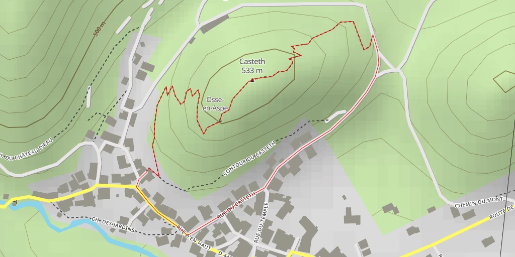 Map of the trail for Casteth