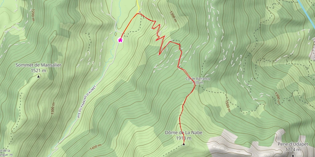 Map of the trail for Dôme de La Nabe