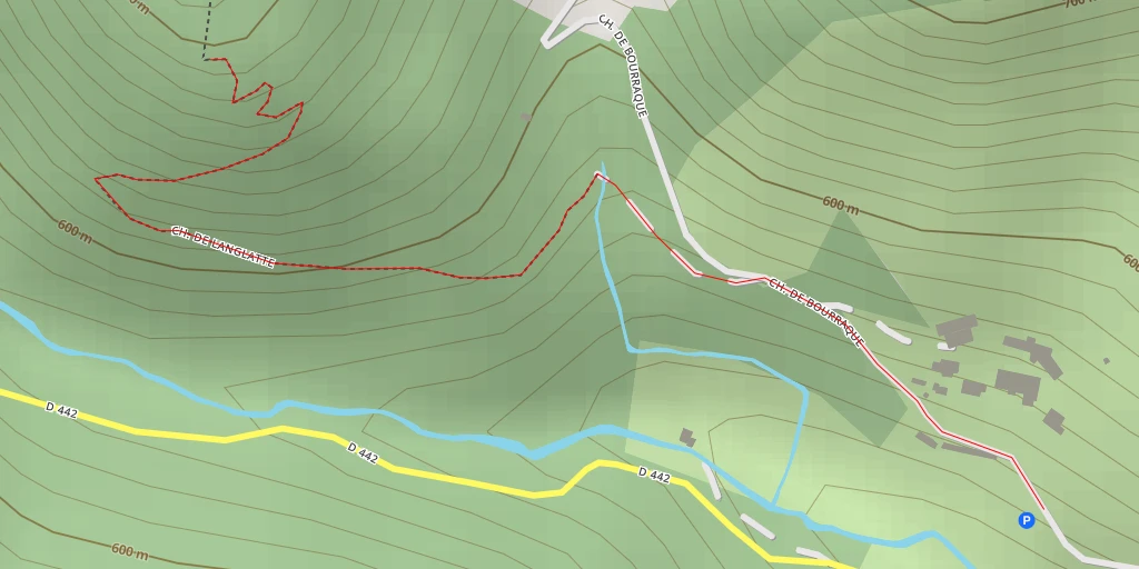 Map of the trail for Picot de Langlatte