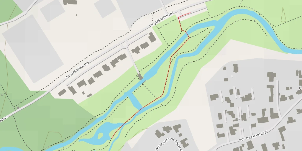 Map of the trail for Impasse du Moulin de Tenet