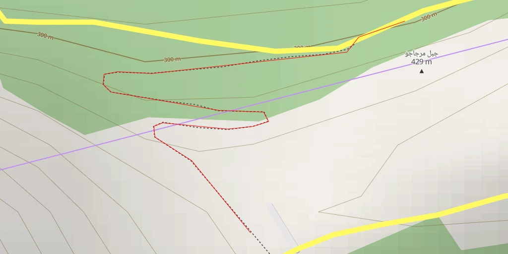 Carte de l'itinéraire :  جبل مرجاجو