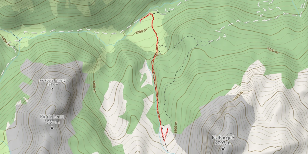 Map of the trail for Abri sous roche de Lazerque