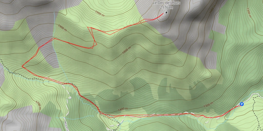 Map of the trail for Le Dec de Lhurs