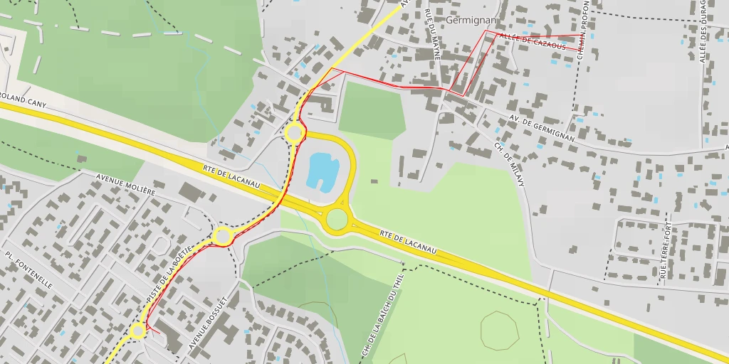 Map of the trail for Chemin Profond - Chemin Profond