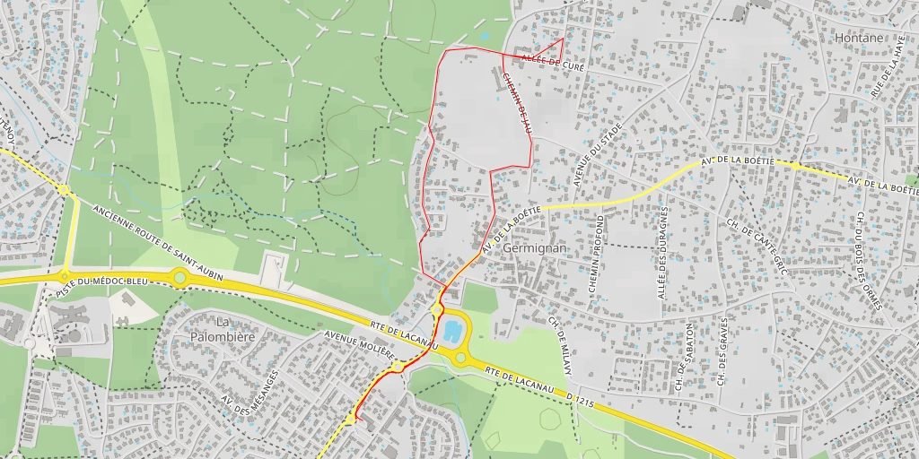 Map of the trail for Allée Jean Descat