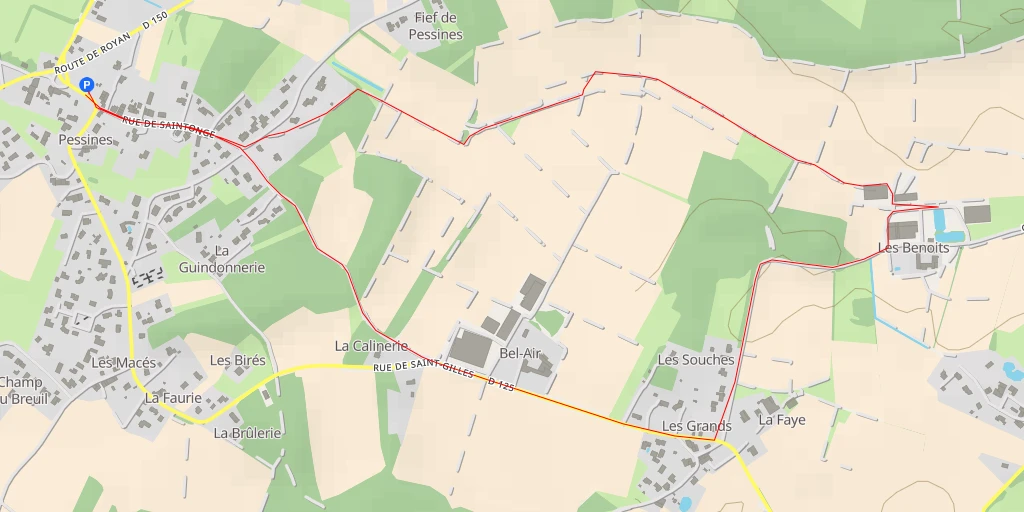 Map of the trail for Chemin des Souches - Chemin des Souches