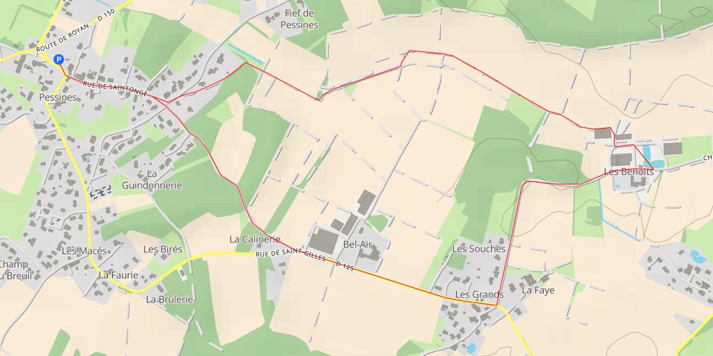 Map of the trail for Chemin des Souches - Chemin des Souches