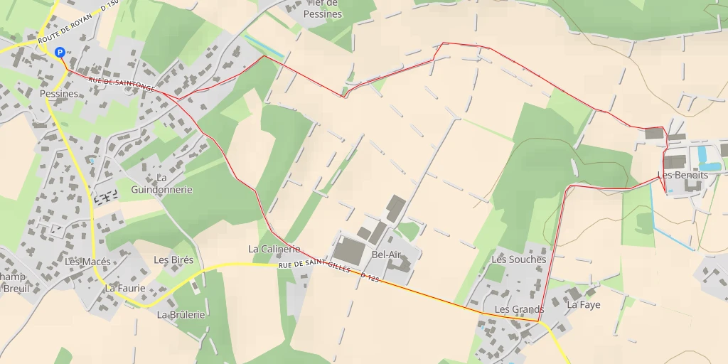 Map of the trail for Chemin des Souches - Chemin des Souches