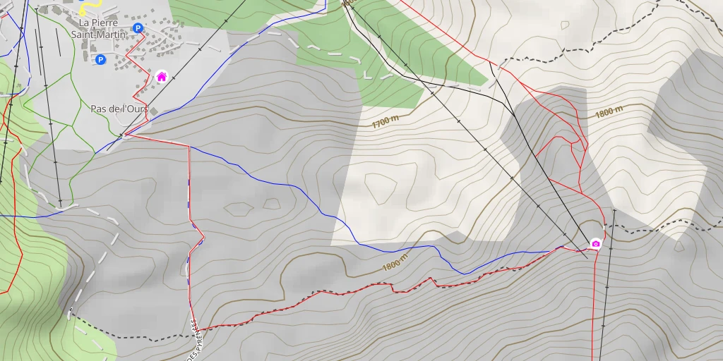 Map of the trail for La Palombière