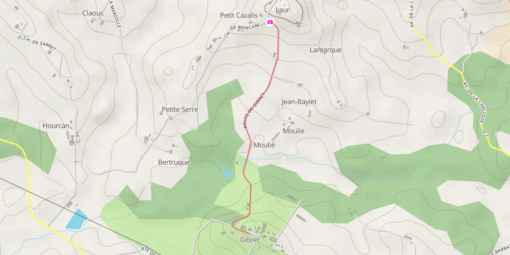 Map of the trail for AI - Point de vue sur la chaîne des Pyrénées