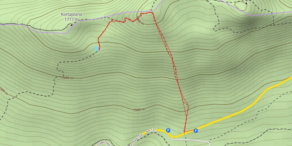 Map of the trail for Burgui-Isaba-Francia / Burgi-Izaba-Frantzia - Burgui-Isaba-Francia / Burgi-Izaba-Frantzia