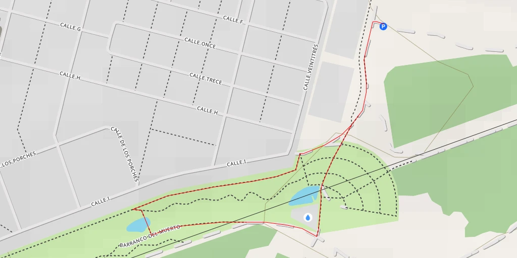 Carte de l'itinéraire :  Barranco de la Muerte - Barranco de la Muerte - Zaragoza