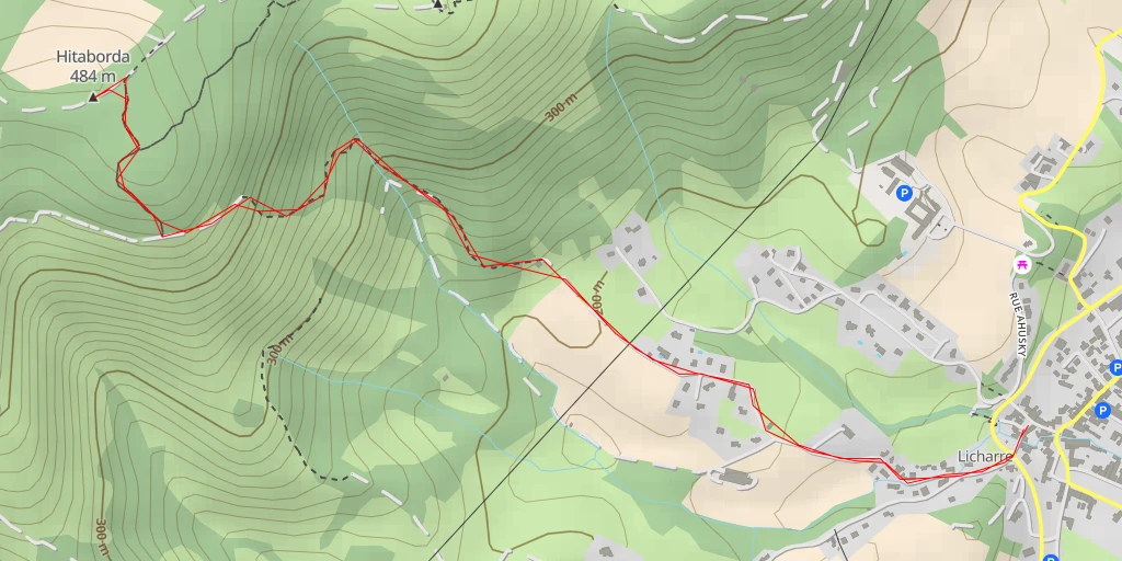 Map of the trail for Hitaborda