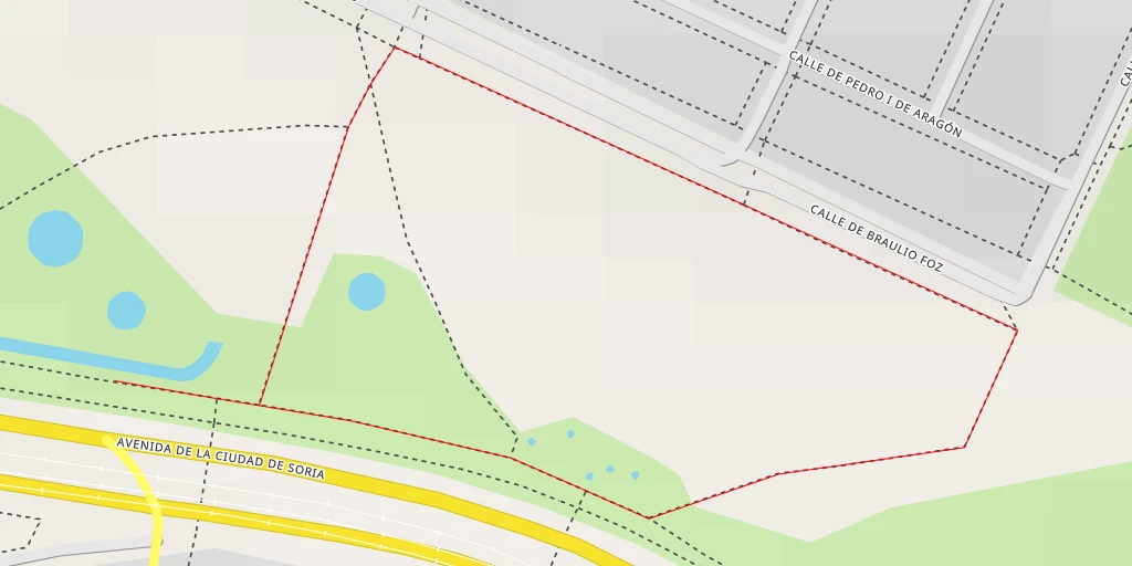 Map of the trail for Avenida de la Ciudad de Soria - Avenida de la Ciudad de Soria - Zaragoza