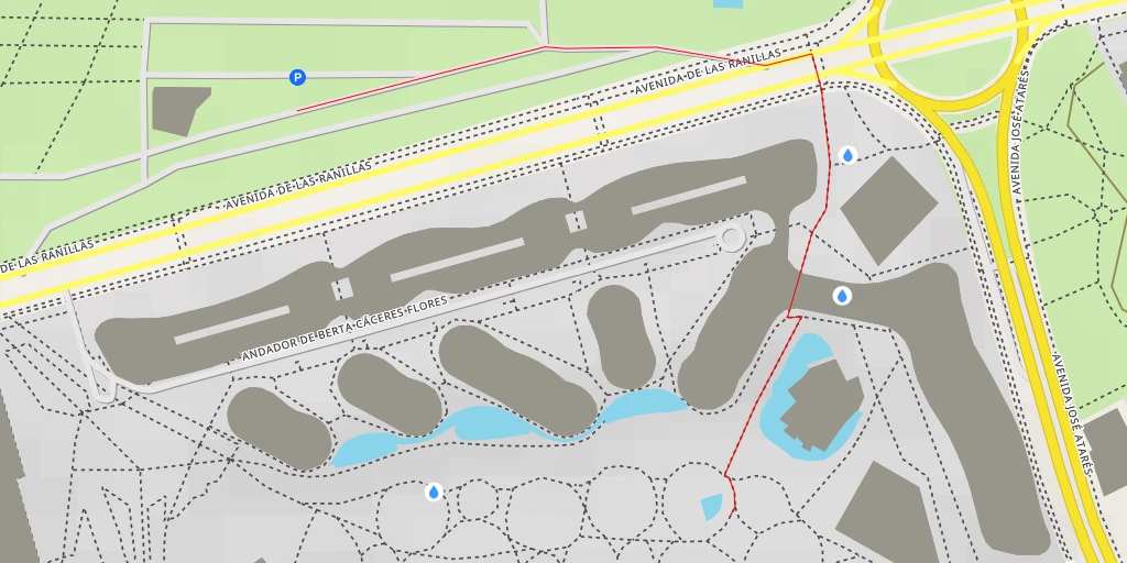 Map of the trail for Andador de Berta Cáceres Flores - Zaragoza