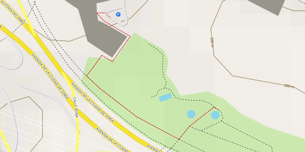 Map of the trail for Avenida de la Ciudad de Soria - Avenida de la Ciudad de Soria - Zaragoza