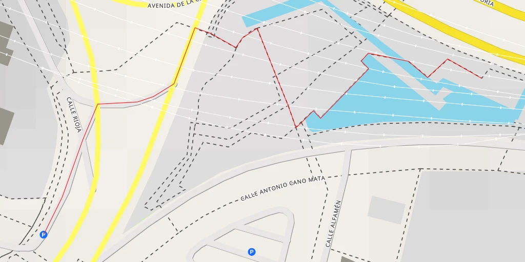 Map of the trail for Avenida de la Ciudad de Soria - Avenida de la Ciudad de Soria - Zaragoza