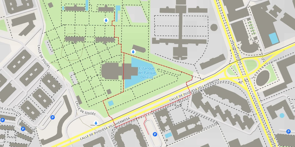 Map of the trail for Calle Ciudadela - Zaragoza