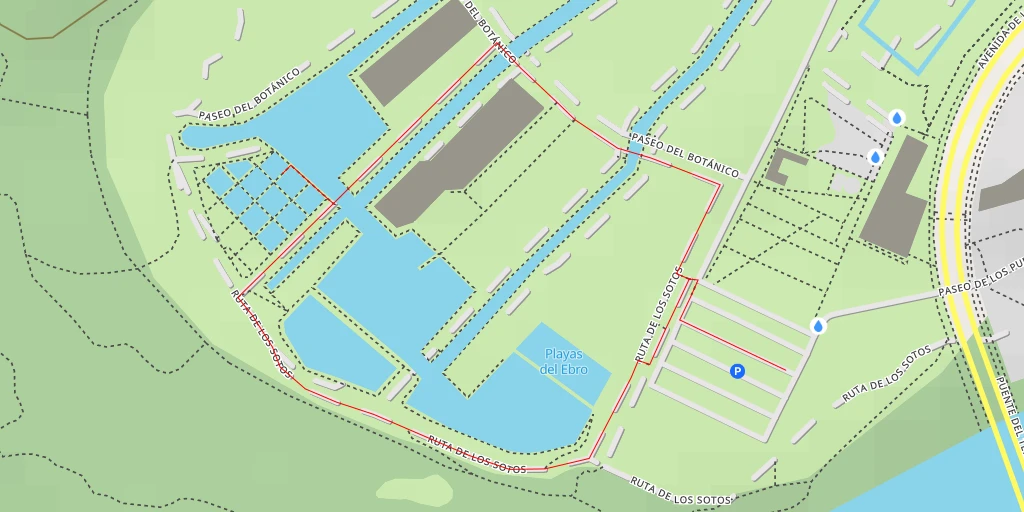 Map of the trail for Ruta de Los Sotos - Ruta de Los Sotos - Zaragoza