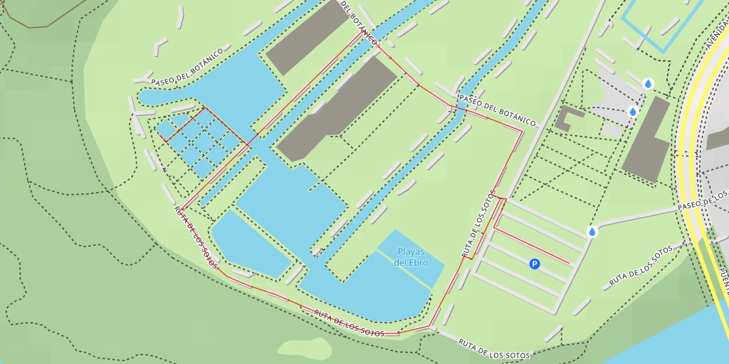 Carte de l'itinéraire :  Ruta de Los Sotos - Ruta de Los Sotos - Zaragoza