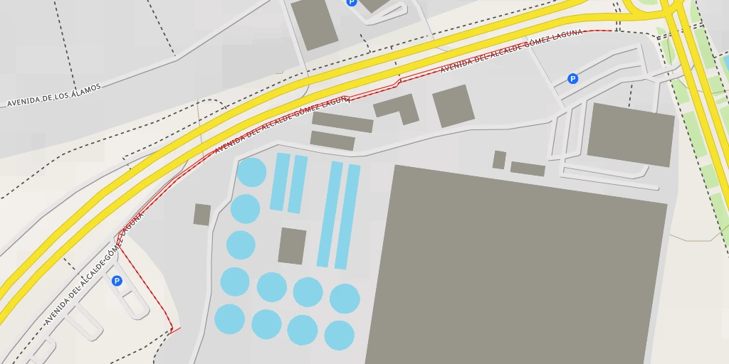 Map of the trail for Potabilizadora de Casablanca - Avenida del Alcalde Gómez Laguna - Zaragoza