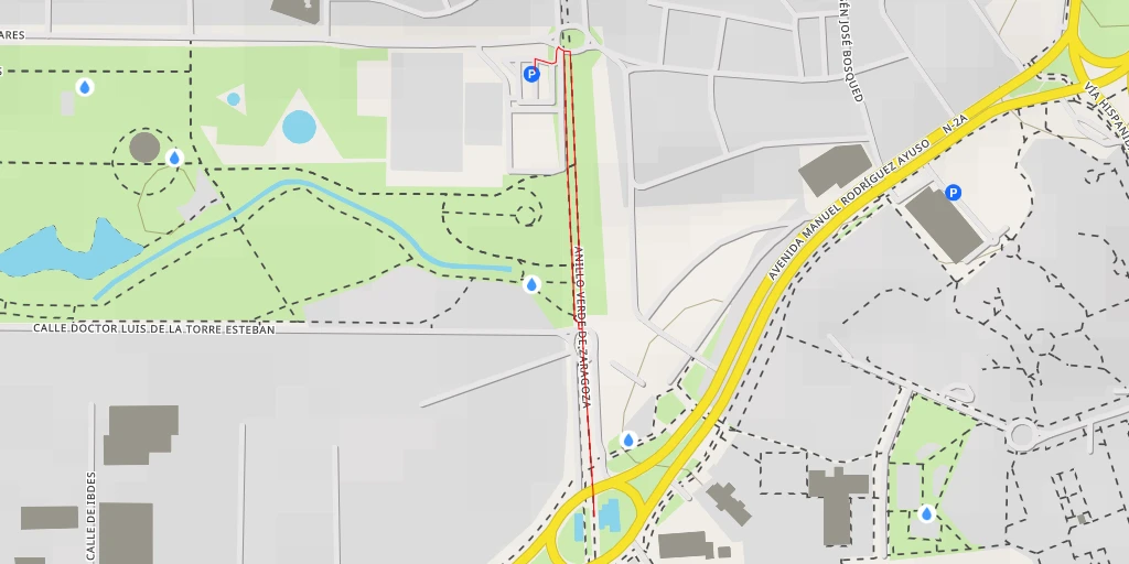 Map of the trail for Corredor Verde - Corredor Verde - Zaragoza