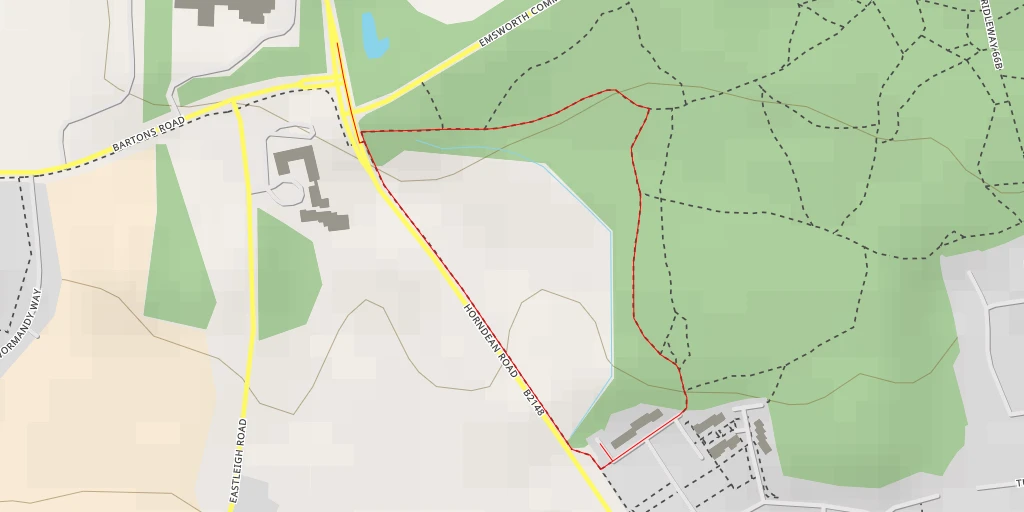 Map of the trail for Havant Rifle Club - Comley Hill - East Hampshire