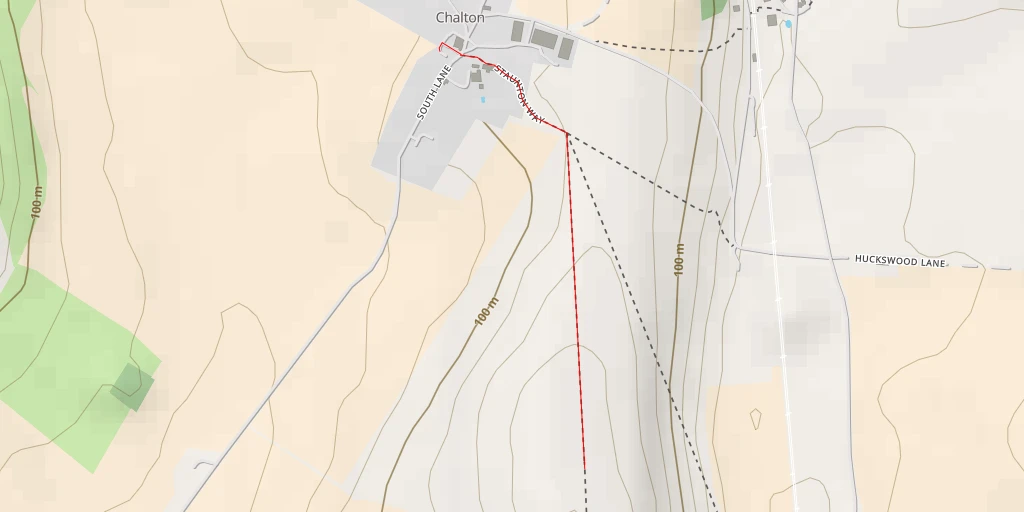 Map of the trail for Chalton Down