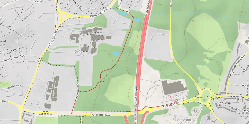 Map of the trail for Tamarisk Close