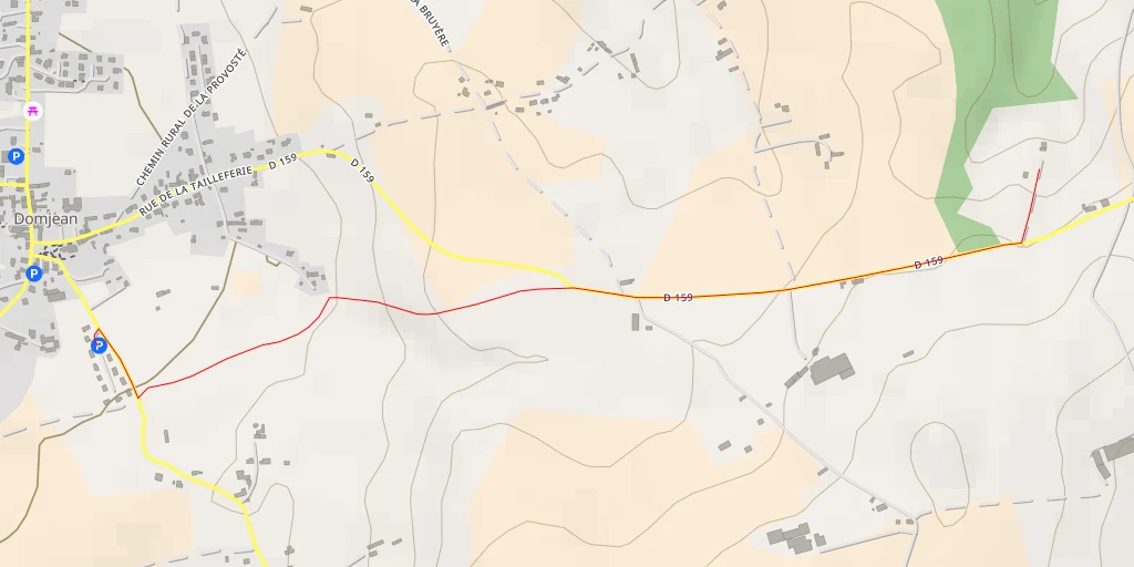 Map of the trail for D 159 - D 159