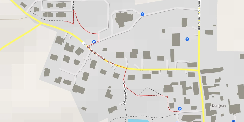 Map of the trail for Rue de Bouttemont