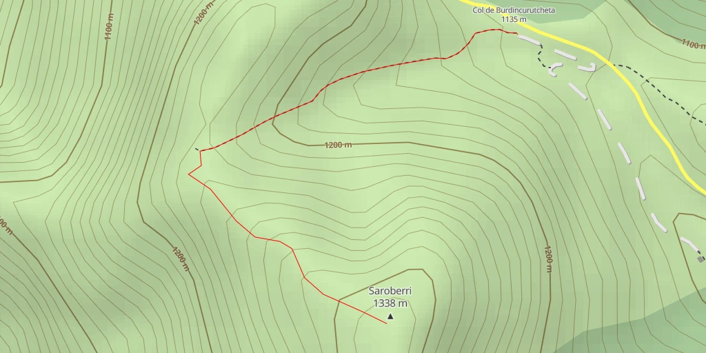 Carte de l'itinéraire :  Saroberri