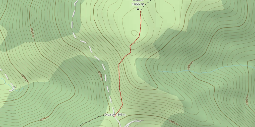 Map of the trail for Okabe