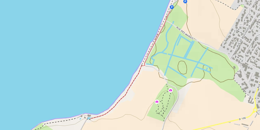 Map of the trail for La cabane de Pampin - D 106 - La Rochelle